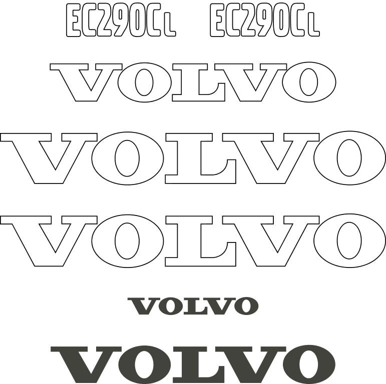 Volvo EC290CL Decal Kit Volvo EC290CL Decal Kit