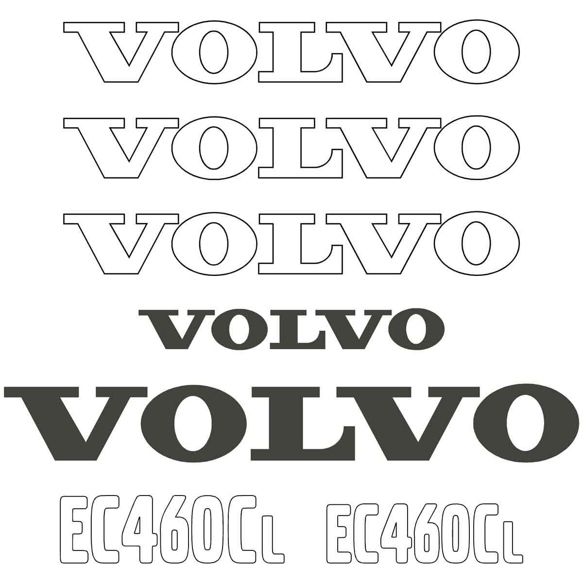 Volvo EC460CL Decal Kit Volvo EC460CL Decal Kit