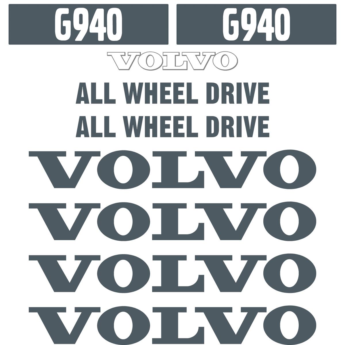Volvo G940 Decal Kit Volvo G940 Decal Kit