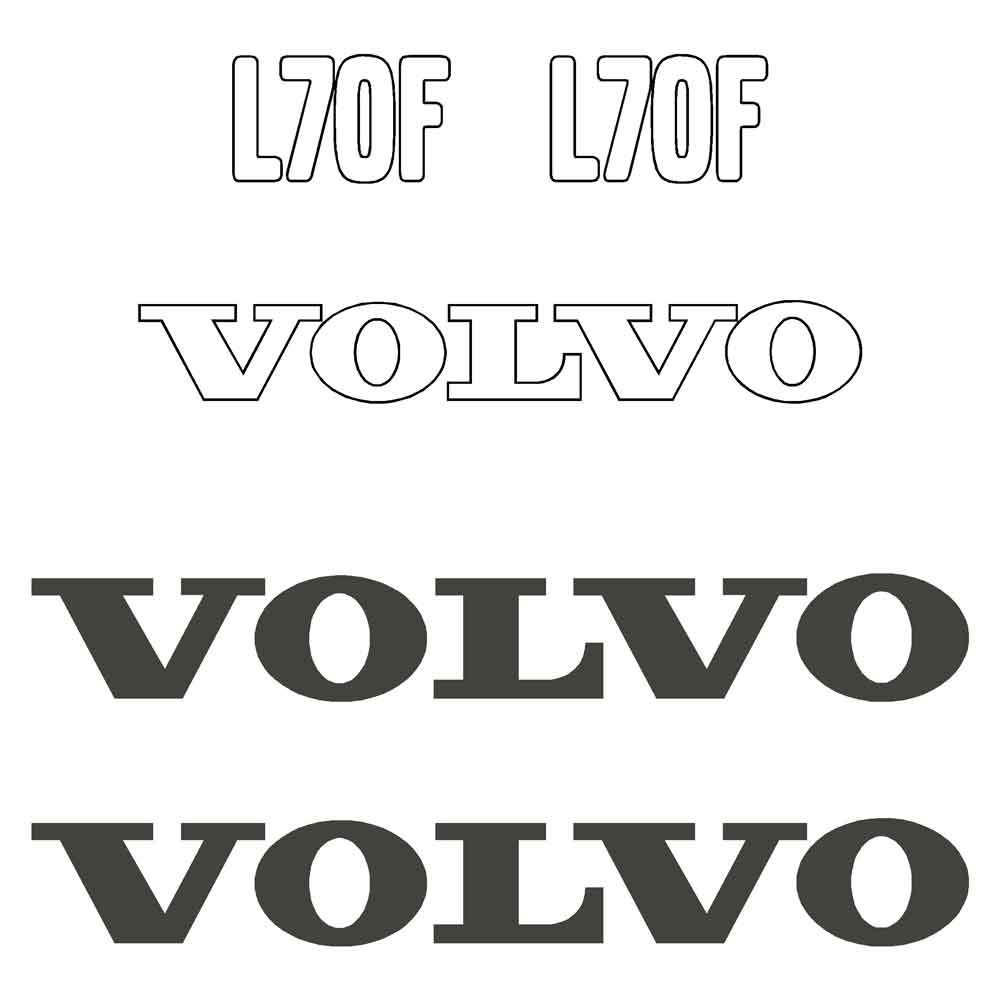 Volvo L70F Decal Kit Volvo L70F Decal Kit