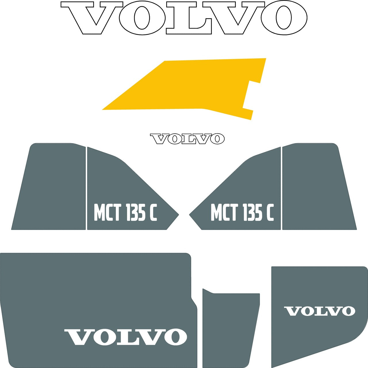 Volvo MCT135C Decal Kit Volvo MCT135C Decal Kit