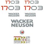 Wacker Neuson 1703 Decal Kit