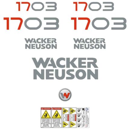 Wacker Neuson 1703 Decal Kit