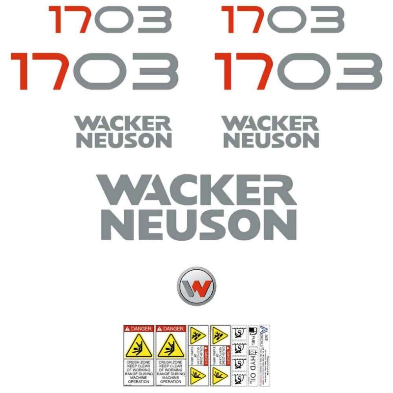 Wacker Neuson 1703 Decal Kit