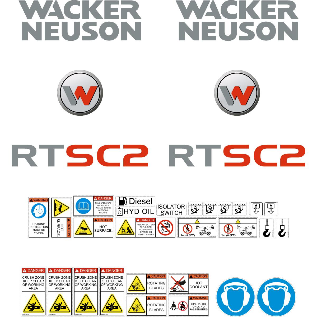 Wacker Neuson RTSC2 Decals Wacker Neuson RTSC2 Decals