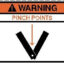 Warning Pinch Points Decal