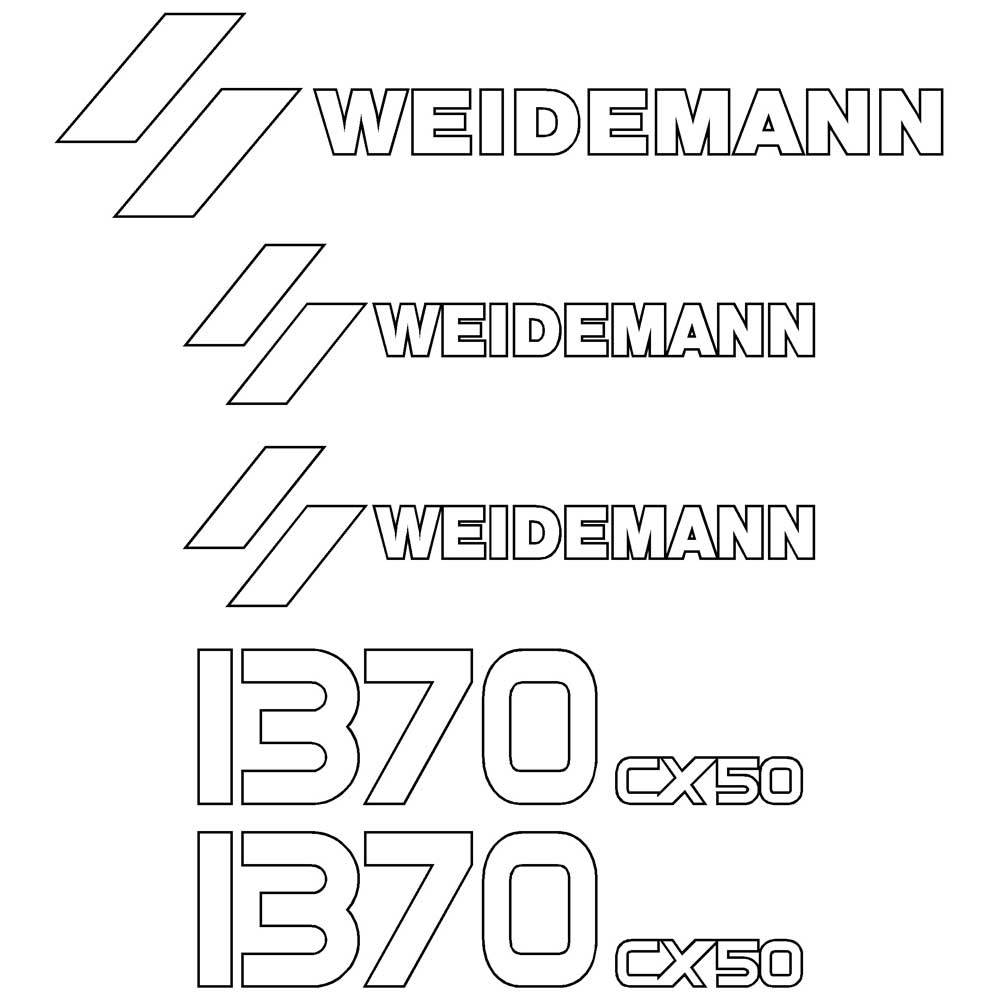 Weidemann 1370 CX50 Decal Kit Weidemann 1370 CX50 Decal Kit