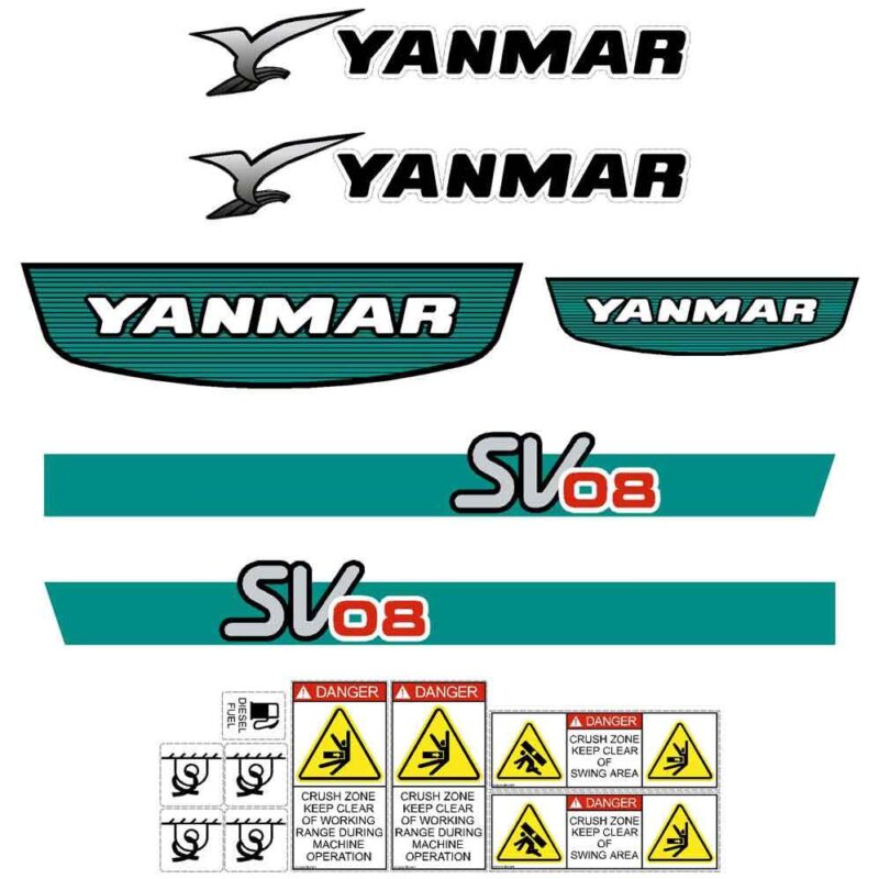 Yanmar SV08 Decal Kit