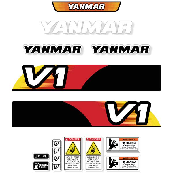 Yanmar V1 Decal Kit Yanmar V1 Decal Kit