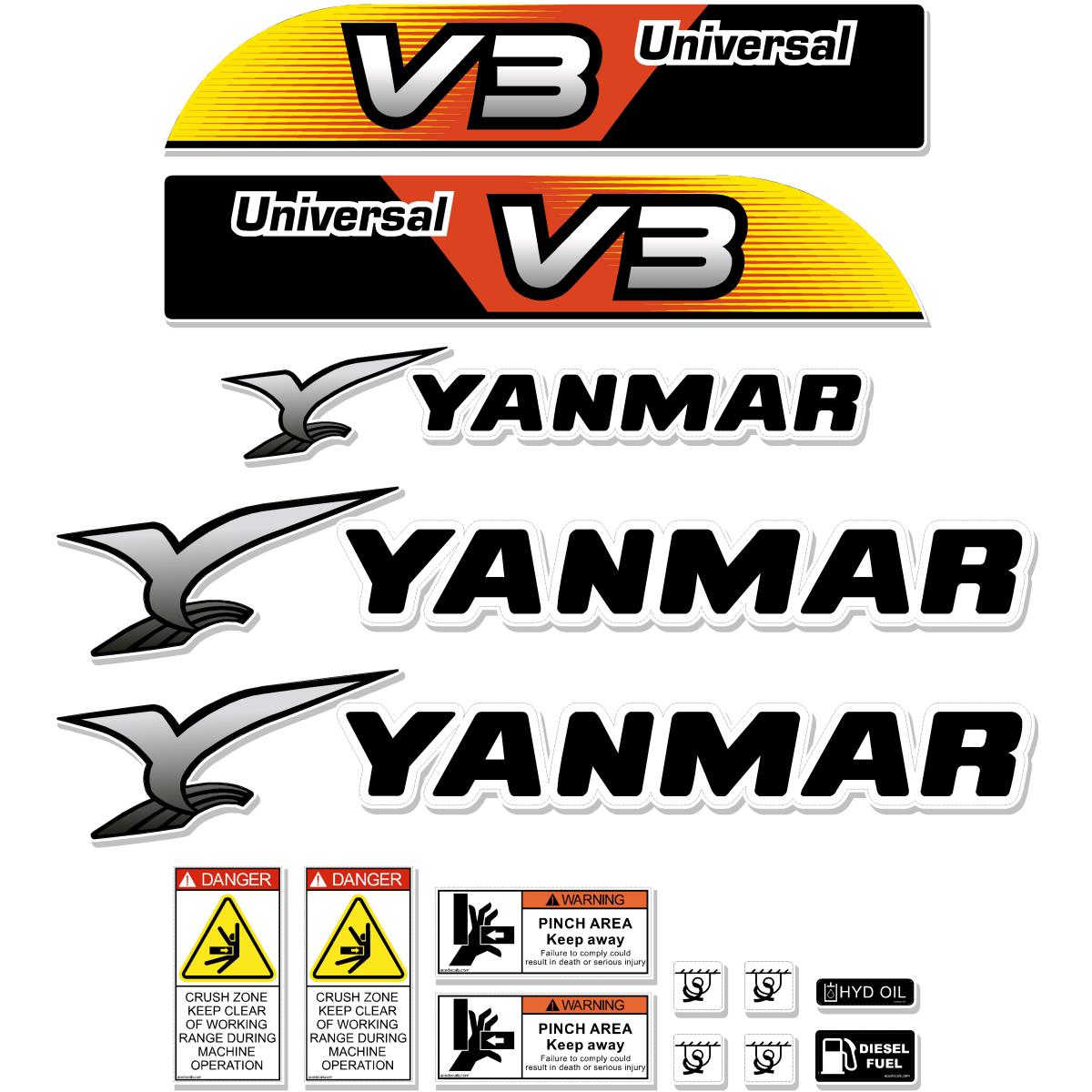 Yanmar V3 Decal Kit Yanmar V3 Decal Kit