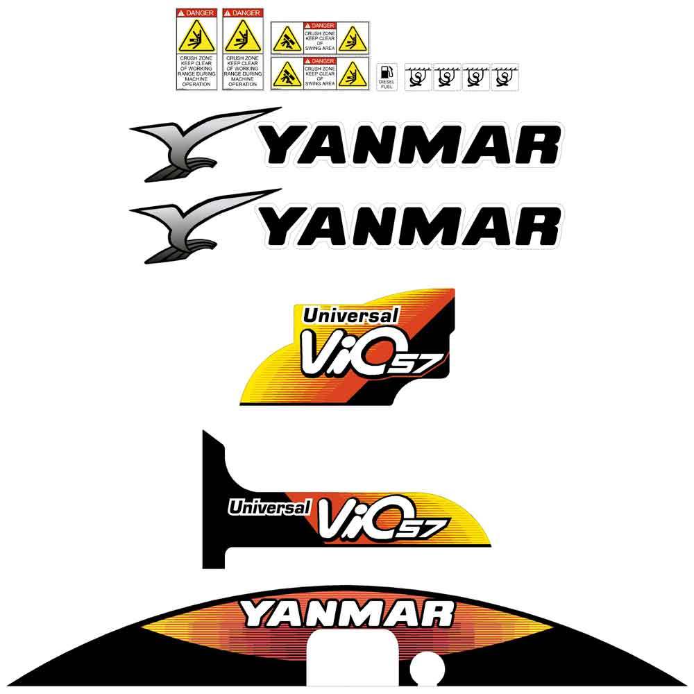 Yanmar Vio57 Decal Kit Yanmar Vio57 Decal Kit