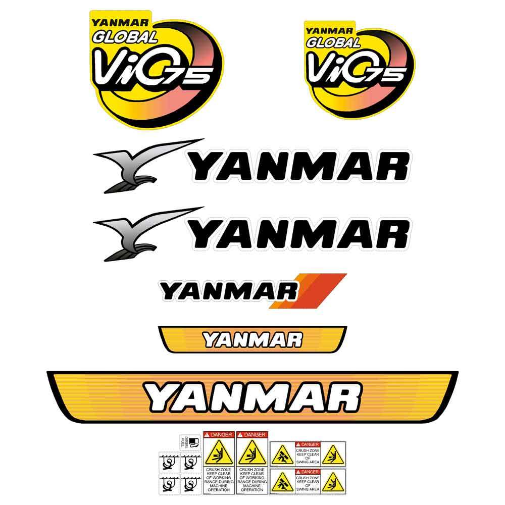 Yanmar VIO75 Decal Kit Yanmar VIO75 Decal Kit