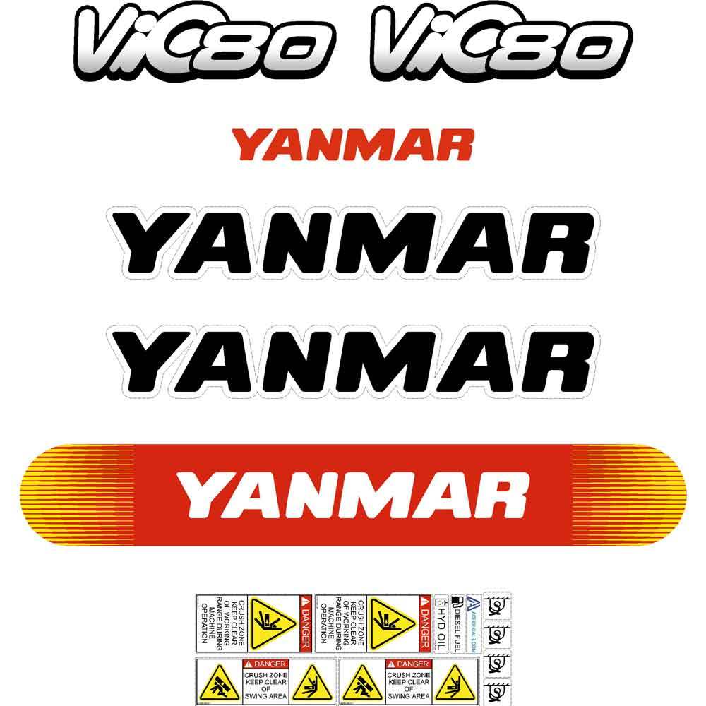 Yanmar Vio80-1 Decal Kit Yanmar Vio80-1 Decal Kit