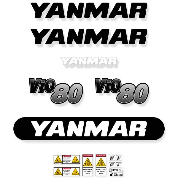 Yanmar Vio80-1A Decal Kit Yanmar Vio80-1A Decal Kit